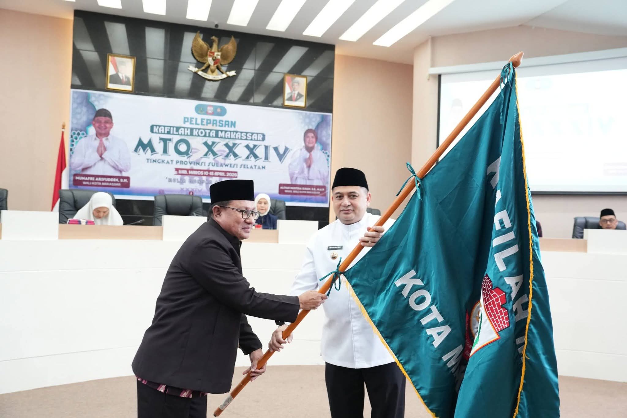 Lepas Kafilah MTQ XXXIV Tingkat Provinsi, Walikota Makassar Target Kembali Juara Umum