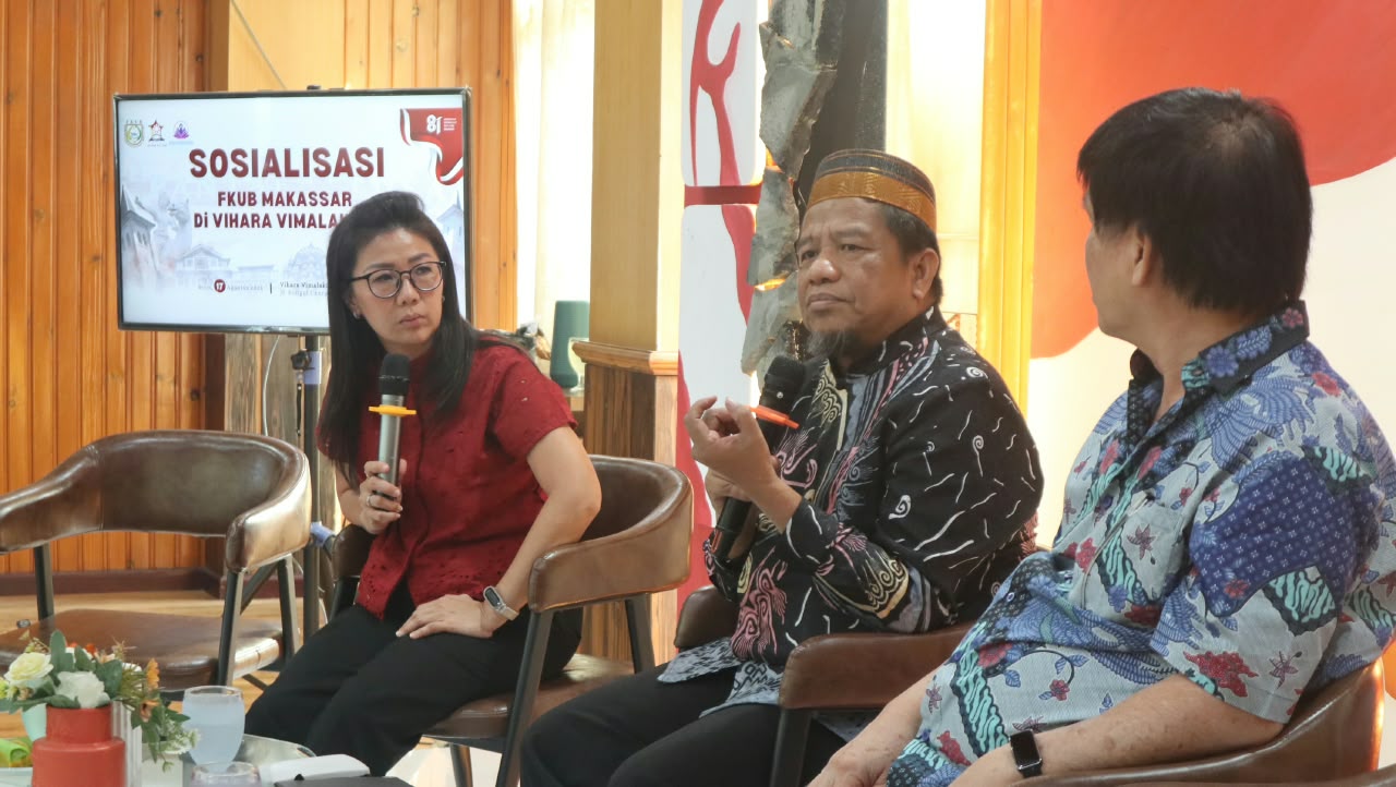 Perkuat Kerukunan dan Literasi Umat, Permabudhi Makassar Menggelar Sosialisasi Bersama FKUB Kota Makassar